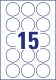 Avery Zweckform 6225-10 kör alakú nyomtatható öntapadós etikett címke
