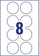 Avery Zweckform 6227-10 kör alakú nyomtatható öntapadós etikett címke