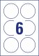 Avery Zweckform 6229-10 kör alakú nyomtatható öntapadós etikett címke
