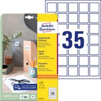 Avery Zweckform 6251-10 négyzet alakú nyomtatható öntapadós termék címke