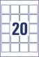 Avery Zweckform 6252-10 négyzet alakú nyomtatható öntapadós termék címke