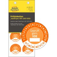 Avery Zweckform 6984-2027 időjárásálló felülvizsgálati címke Geprüft gemäß VDE felirattal