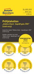 Avery Zweckform 6995-2018 biztonsági hitelesítő címke Elektro Check, Geprüft nach ÖVE felirattal