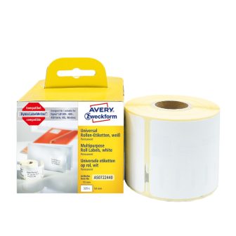 Avery Zweckform AS0722440 címkenyomtatóval nyomtatható tekercses öntapadós címzés címke
