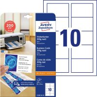 Avery Zweckform C32010-10 univerzálisan nyomtatható kétoldalas névjegykártya
