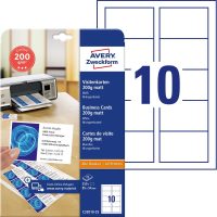 Avery Zweckform C32010-25 univerzálisan nyomtatható kétoldalas névjegykártya