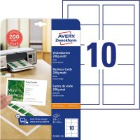 Avery Zweckform C32011-25 univerzálisan nyomtatható egyoldalas névjegykártya