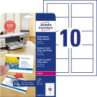 Avery Zweckform C32016-10 lézernyomtatóval nyomtatható kétoldalas névjegykártya