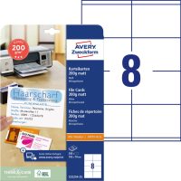 Avery Zweckform C32254-25 univerzálisan nyomtatható kétoldalas nyilvántartó kártya