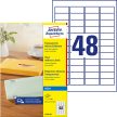 Avery Zweckform J4720-25 nyomtatható öntapadós átlátszó címzés címke tintasugaras nyomtatóhoz