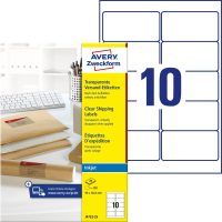 Avery Zweckform J4722-25 nyomtatható öntapadós átlátszó csomag címke tintasugaras nyomtatóhoz