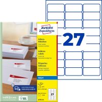 Avery Zweckform J4792-25 nyomtatható öntapadós címzés címke tintasugaras nyomtatóhoz