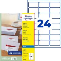 Avery Zweckform J8159-25 nyomtatható öntapadós címzés címke tintasugaras nyomtatóhoz