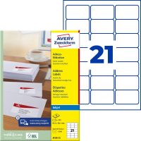 Avery Zweckform J8160-25 nyomtatható öntapadós címzés címke tintasugaras nyomtatóhoz