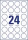 Avery Zweckform L3415-100 kör alakú nyomtatható öntapadós etikett címke