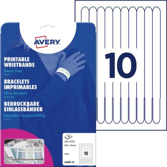 Avery Zweckform L4000-10 nyomtatható öntapadós vízálló karszalag