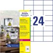Avery Zweckform L4718-20 nyomtatható öntapadós időjárásálló etikett címke