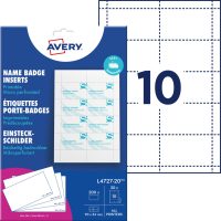 Avery Zweckform L4727-20 nyomtatható névkitűző betétlap