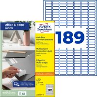 Avery Zweckform L4731REV-10 nyomtatható öntapadós visszaszedhető etikett címke