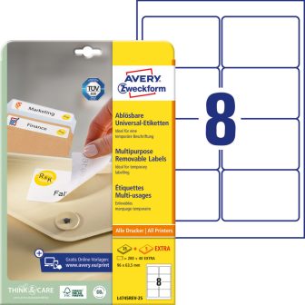 Avery Zweckform L4745REV-25 nyomtatható öntapadós visszaszedhető etikett címke