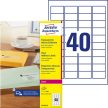 Avery Zweckform L4770-25 nyomtatható öntapadós átlátszó címzés címke