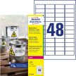 Avery Zweckform L4778-20 nyomtatható öntapadós időjárásálló etikett címke