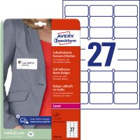 Avery Zweckform L4784-20 textilre ragasztható nyomtatható öntapadós névcímke