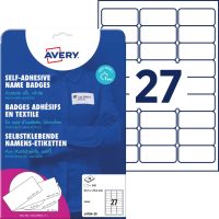 Avery Zweckform L4784-20 textilre ragasztható nyomtatható öntapadós névcímke