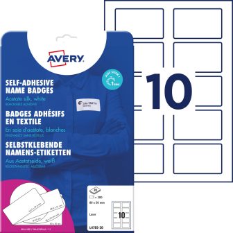 Avery Zweckform L4785-20 textilre ragasztható nyomtatható öntapadós névcímke