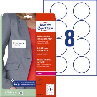 Avery Zweckform L4881-20 textilre ragasztható nyomtatható öntapadós névcímke