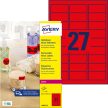 Avery Zweckform L6003-25 neon színű nyomtatható öntapadós etikett címke
