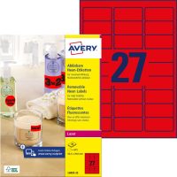 Avery Zweckform L6003-25 neon színű nyomtatható öntapadós etikett címke