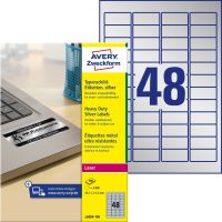 Avery Zweckform L6009-100 nyomtatható öntapadós ezüst ipari etikett címke