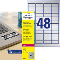 Avery Zweckform L6009-8 nyomtatható öntapadós ezüst ipari etikett címke