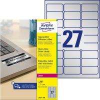 Avery Zweckform L6011-100 nyomtatható öntapadós ezüst ipari etikett címke