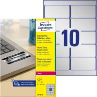 Avery Zweckform L6012-20 nyomtatható öntapadós ezüst ipari etikett címke