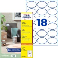 Avery Zweckform L6024REV-25 ovális alakú nyomtatható öntapadós termék címke