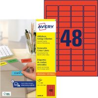 Avery Zweckform L6038-20 nyomtatható öntapadós visszaszedhető színes etikett címke