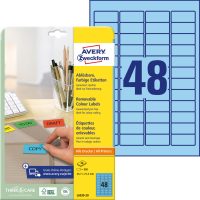 Avery Zweckform L6039-20 nyomtatható öntapadós visszaszedhető színes etikett címke