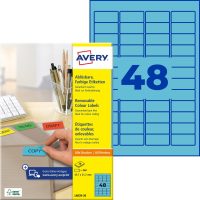 Avery Zweckform L6039-20 nyomtatható öntapadós visszaszedhető színes etikett címke