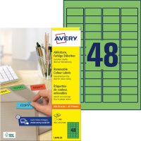 Avery Zweckform L6040-20 nyomtatható öntapadós visszaszedhető színes etikett címke