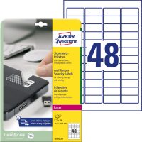 Avery Zweckform L6113-20 nyomtatható öntapadós biztonsági etikett címke