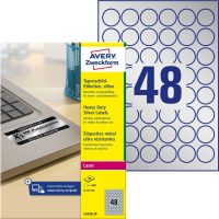 Avery Zweckform L6129-20 nyomtatható öntapadós ezüst ipari etikett címke