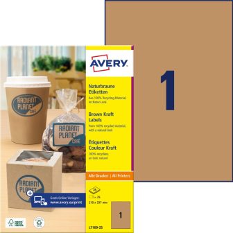 Avery Zweckform L7109-25 nyomtatható újrahasznosított öntapadós termék címke