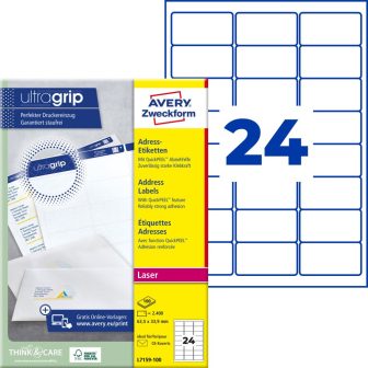Avery Zweckform L7159-100 nyomtatható öntapadós címzés címke