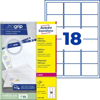 Avery Zweckform L7161-100 nyomtatható öntapadós címzés címke