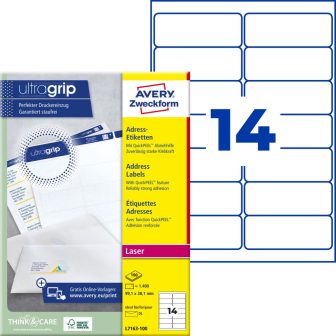 Avery Zweckform L7163-100 nyomtatható öntapadós címzés címke