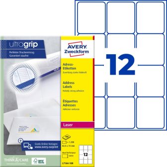Avery Zweckform L7164-100 nyomtatható öntapadós címzés címke