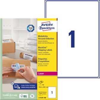 Avery Zweckform L7167B-100 nyomtatható öntapadós csomag címke
