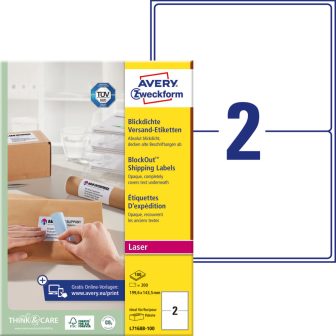 Avery Zweckform L7168B-100 nyomtatható öntapadós csomag címke